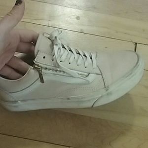 Pale pink all weather leather vans